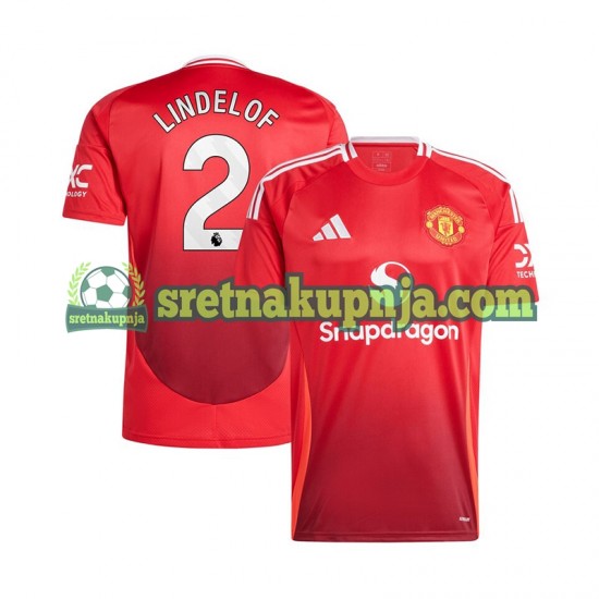 Muškarci Domaći Home Dresova Manchester United Victor Lindelof 2 2024-2025 Crvena Kratkih Rukava