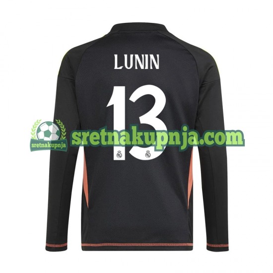 Muškarci Gostujući Away Golmanski Dresova Real Madrid Andriy Lunin 13 2024-2025 Plava Dugim Rukavima