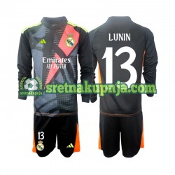Dječja Gostujući Away Golmanski Dresova Real Madrid Andriy Lunin 13 2024-2025 Crno Dugim Rukavima Dječja Gostujući Away Golmanski Dresova Real Madrid Andriy Lunin 13 2024-2025 Crno Dugim Rukavima