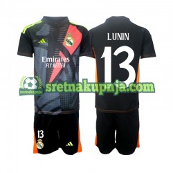 Dječja Gostujući Away Golmanski Dresova Real Madrid Andriy Lunin 13 2024-2025 Crno Kratkih Rukava Dječja Gostujući Away Golmanski Dresova Real Madrid Andriy Lunin 13 2024-2025 Crno Kratkih Rukava