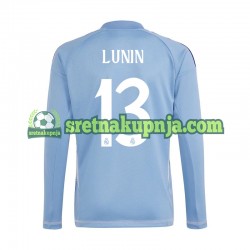 Muškarci Domaći Home Golmanski Dresova Real Madrid Andriy Lunin 13 2024-2025 Plava Dugim Rukavima Muškarci Domaći Home Golmanski Dresova Real Madrid Andriy Lunin 13 2024-2025 Plava Dugim Rukavima