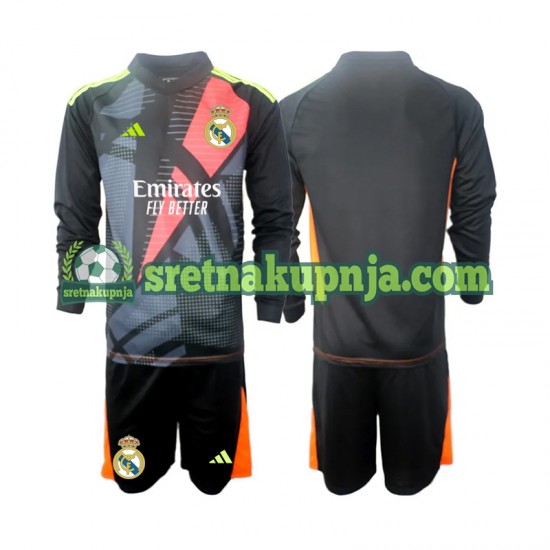 Dječja Gostujući Away Golmanski Dresova Real Madrid 2024-2025 Crno Dugim Rukavima