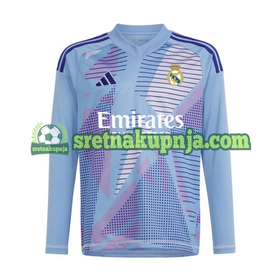 Muškarci Domaći Home Golmanski Dresova Real Madrid 2024-2025 Plava Dugim Rukavima