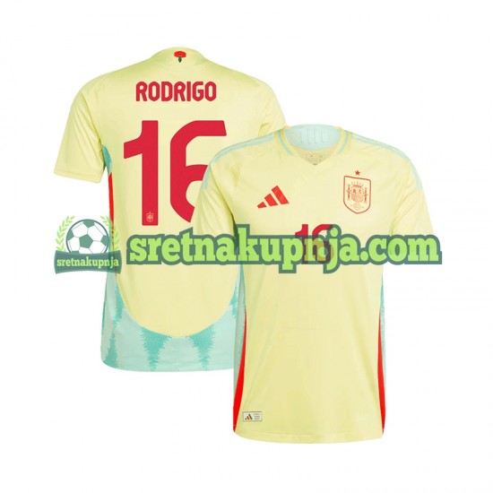 Muškarci Gostujući Away Dresova Španjolska RODRIGO 16 Euro 2024 Kratkih Rukava