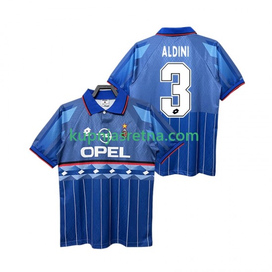 Muškarci Gostujući Away Dresova AC Milan ALDINI 3 Retro 1995 1996 Kratkih Rukava