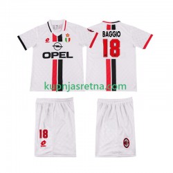 Dječja Gostujući Away Dresova AC Milan BAGGIO 18 Retro 1996 1997 Kratkih Rukava