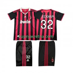 Dječja Domaći Home Dresova AC Milan BECKHAM 32 Retro 2009 2010 Kratkih Rukava