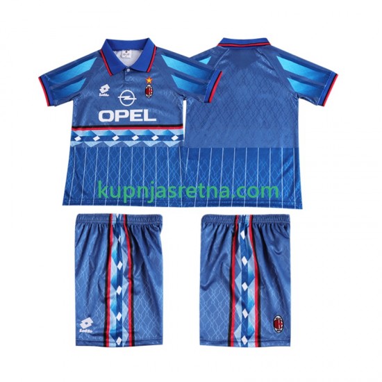 Dječja Gostujući Away Dresova AC Milan Retro 1995 1996 Kratkih Rukava