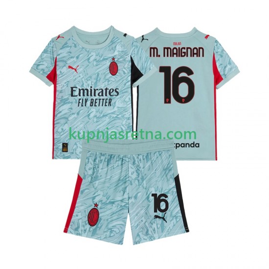Dječja Domaći Home Golmanski Dresova AC Milan Mike Maignan 16 2025-2026 Kratkih Rukava