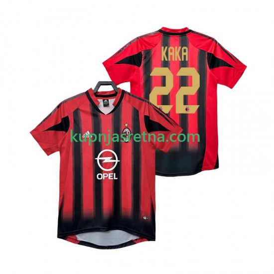 Muškarci Domaći Home Dresova AC Milan KAKA 22 Retro 2004 2005 Kratkih Rukava