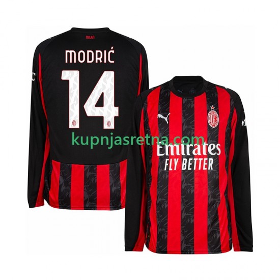 Muškarci Domaći Home Dresova AC Milan Luca Modric 14 2025-2026 Dugim Rukavima