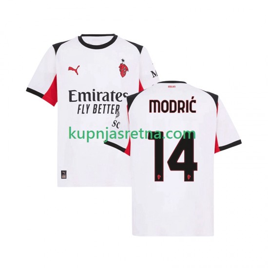 Muškarci Gostujući Away Dresova AC Milan Luka Modric 14 2025-2026 Kratkih Rukava