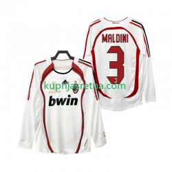 Muškarci Gostujući Away Dresova AC Milan MALDINI 3 Retro 2006 2007 Dugim Rukavima