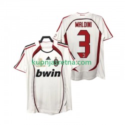 Muškarci Gostujući Away Dresova AC Milan MALDINI 3 Retro 2006 2007 Kratkih Rukava