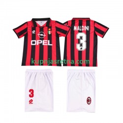 Dječja Domaći Home Dresova AC Milan MALDINI 3 Retro 1996 1997 Kratkih Rukava