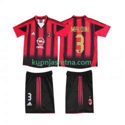 Dječja Domaći Home Dresova AC Milan MALDINI 3 Retro 2004 2005 Kratkih Rukava