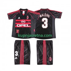Dječja Treći Dresova AC Milan MALDINI 3 Retro 1998 1999 Kratkih Rukava