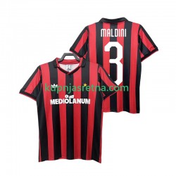 Muškarci Domaći Home Dresova AC Milan MALDINI 3 Retro 1990 1991 Kratkih Rukava