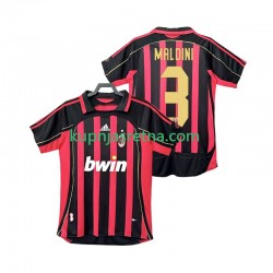 Muškarci Domaći Home Dresova AC Milan MALDINI 3 Retro 2006 2007 Kratkih Rukava