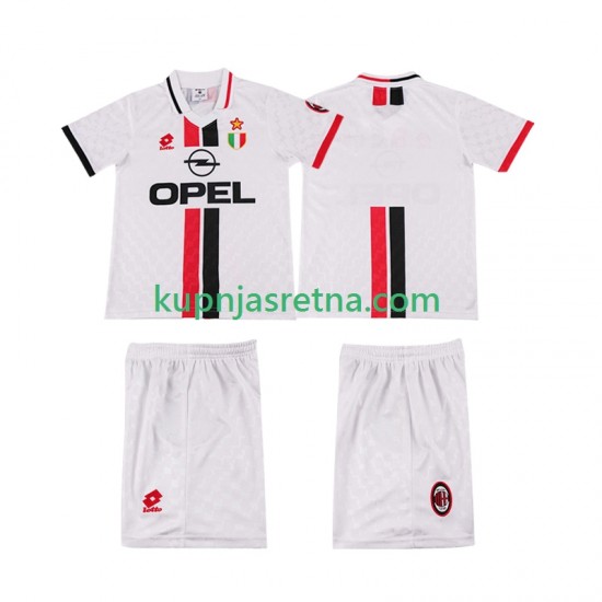 Dječja Gostujući Away Dresova AC Milan Retro 1996 1997 Kratkih Rukava
