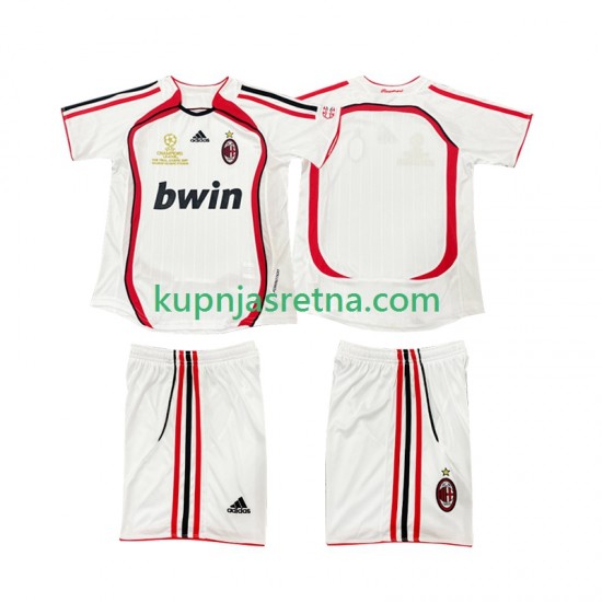 Dječja Gostujući Away Dresova AC Milan Retro 2006 2007 Kratkih Rukava