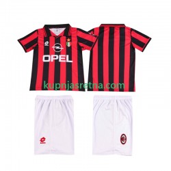 Dječja Domaći Home Dresova AC Milan Retro 1996 1997 Kratkih Rukava