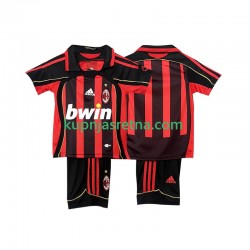 Dječja Domaći Home Dresova AC Milan Retro 2006 2007 Kratkih Rukava