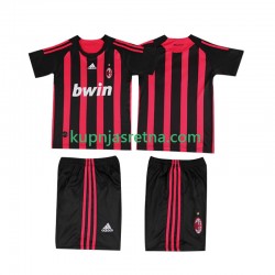 Dječja Domaći Home Dresova AC Milan Retro 2008 2009 Kratkih Rukava