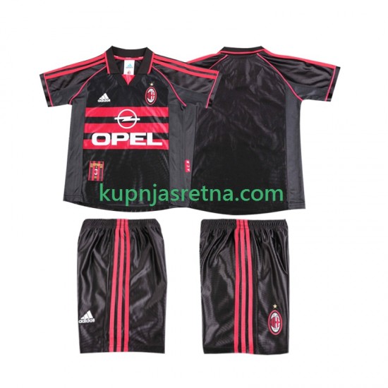 Dječja Treći Dresova AC Milan Retro 1998 1999 Kratkih Rukava