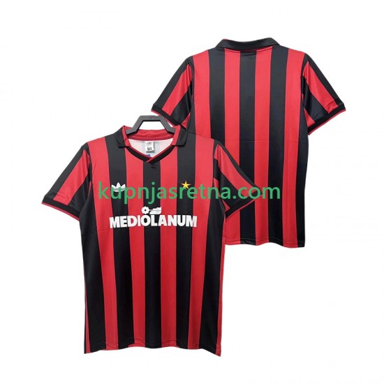 Muškarci Domaći Home Dresova AC Milan Retro 1990 1991 Kratkih Rukava