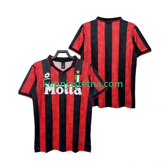 Muškarci Domaći Home Dresova AC Milan Retro 1993 1994 Kratkih Rukava