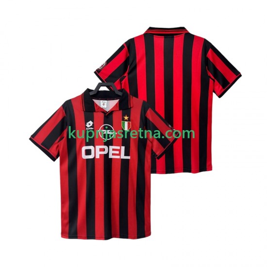 Muškarci Domaći Home Dresova AC Milan Retro 1996 1997 Kratkih Rukava