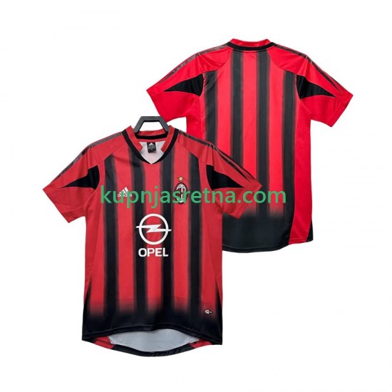 Muškarci Domaći Home Dresova AC Milan Retro 2004 2005 Kratkih Rukava