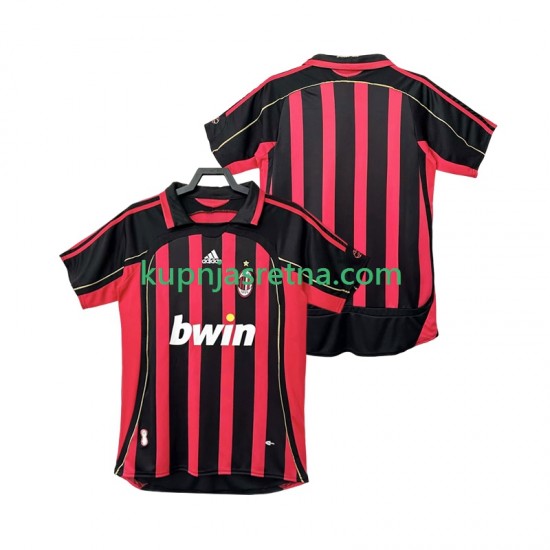 Muškarci Domaći Home Dresova AC Milan Retro 2006 2007 Kratkih Rukava