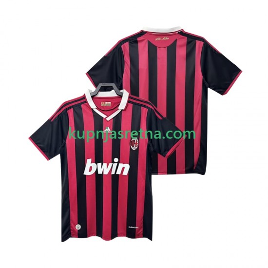 Muškarci Domaći Home Dresova AC Milan Retro 2009 2010 Kratkih Rukava