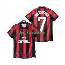 Muškarci Domaći Home Dresova AC Milan SHEVCHENKO 7 Retro 1998 1999 Kratkih Rukava