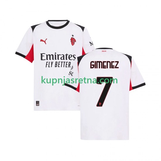 Muškarci Gostujući Away Dresova AC Milan Santiago Gimenez 7 2025-2026 Kratkih Rukava
