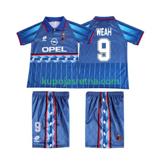 Dječja Gostujući Away Dresova AC Milan WEAH 9 Retro 1995 1996 Kratkih Rukava