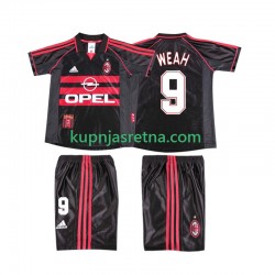 Dječja Treći Dresova AC Milan WEAH 9 Retro 1998 1999 Kratkih Rukava