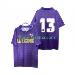 Muškarci Domaći Home Dresova ACF Fiorentina 13 Retro 1989 1990 Kratkih Rukava Muškarci Domaći Home Dresova ACF Fiorentina 13 Retro 1989 1990 Kratkih Rukava
