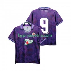 Muškarci Domaći Home Dresova ACF Fiorentina 9 Retro 1992 1993 Kratkih Rukava Muškarci Domaći Home Dresova ACF Fiorentina 9 Retro 1992 1993 Kratkih Rukava