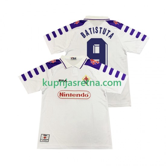 Muškarci Gostujući Away Dresova ACF Fiorentina BASTUTA 9 Retro 1998 1999 Kratkih Rukava