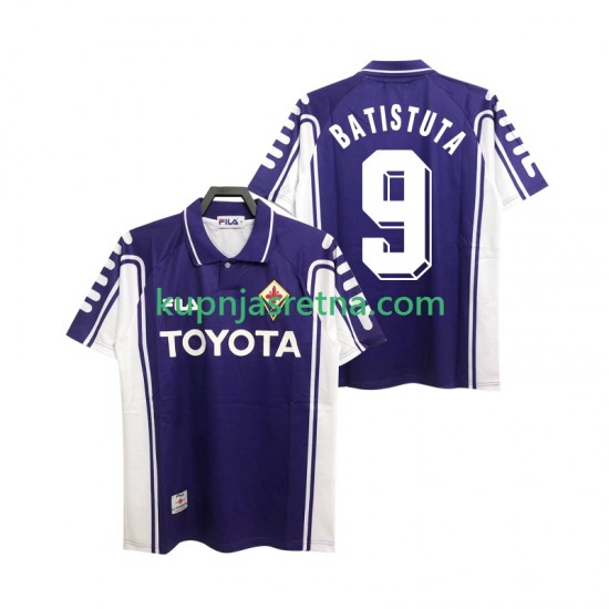 Muškarci Domaći Home Dresova ACF Fiorentina BASTUTA 9 Retro 1999 2000 Kratkih Rukava
