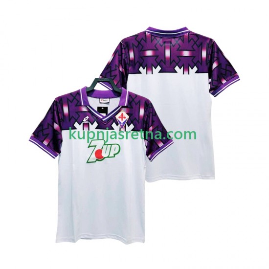 Muškarci Gostujući Away Dresova ACF Fiorentina Retro 1992 1993 Kratkih Rukava