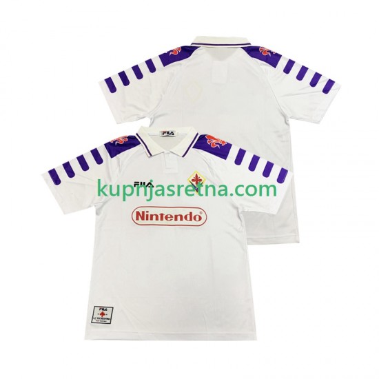 Muškarci Gostujući Away Dresova ACF Fiorentina Retro 1998 1999 Kratkih Rukava