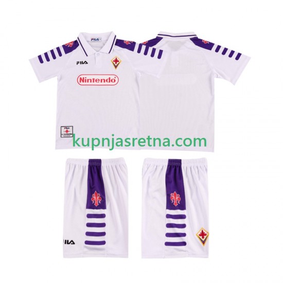 Dječja Gostujući Away Dresova ACF Fiorentina Retro 1998 1999 Kratkih Rukava