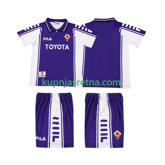 Dječja Domaći Home Dresova ACF Fiorentina Retro 1999 2000 Kratkih Rukava