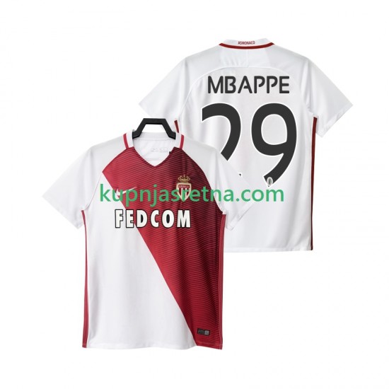 Muškarci Domaći Home Dresova AS Monaco Mbappe 29 2016 2017 Kratkih Rukava