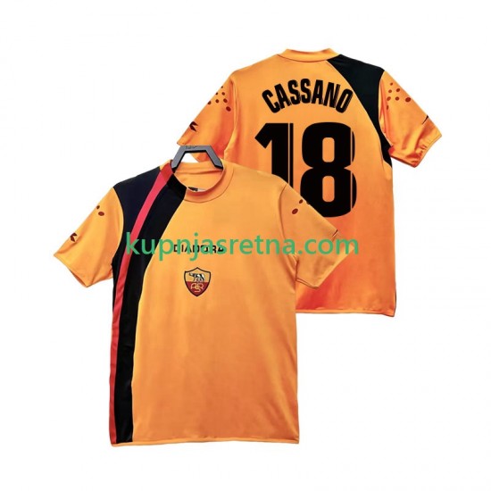 Muškarci Domaći Home Dresova Roma CASSANO 18 Retro 2005 2006 Kratkih Rukava