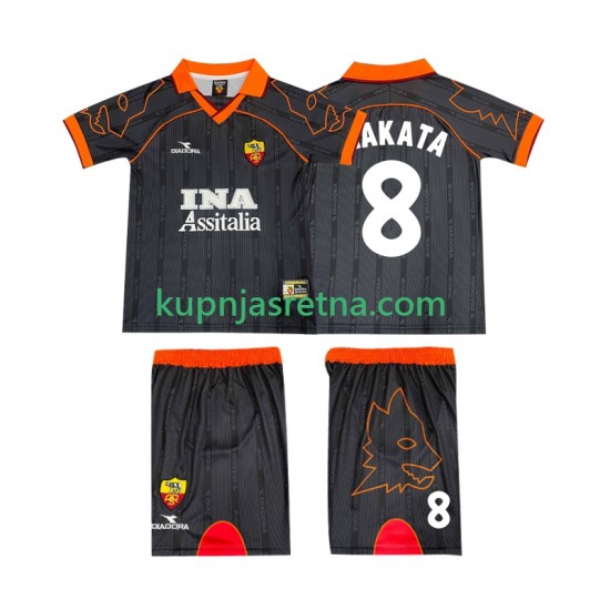 Dječja Gostujući Away Dresova Roma NAKATA 8 Retro 1999 2000 Kratkih Rukava